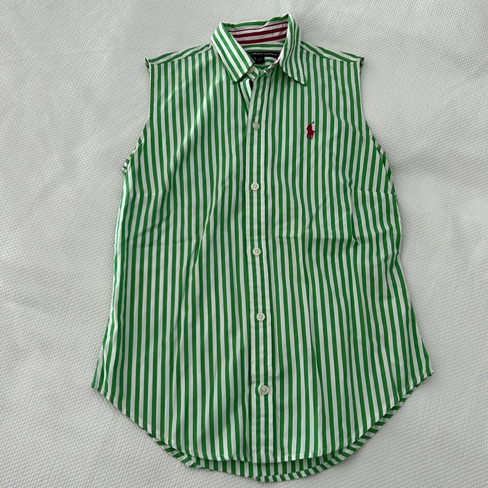 Ralph Lauren striped sleeveless shirt size US 2